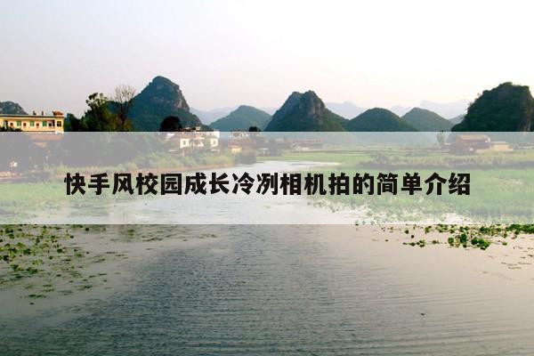 快手风校园成长冷冽相机拍的简单介绍