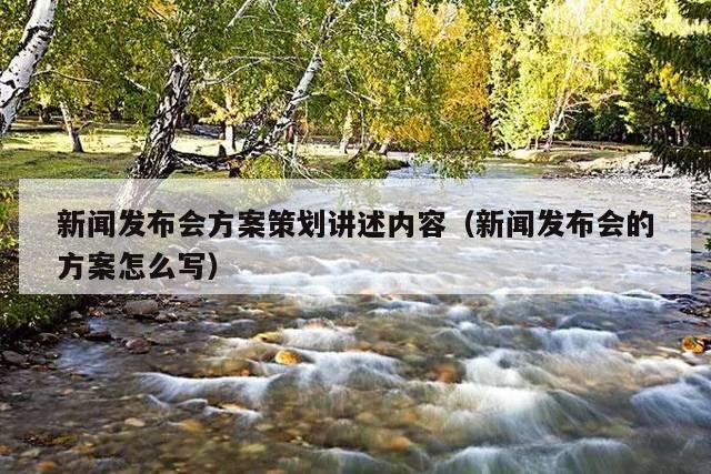 新闻发布会方案策划讲述内容(新闻发布会的方案怎么写)